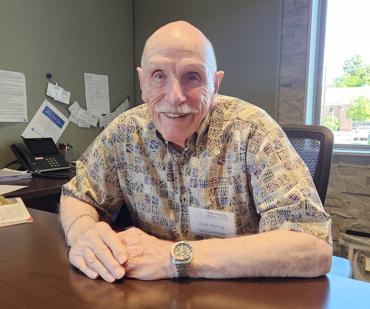 Dick Viering volunteering at Stewart's Caring Place