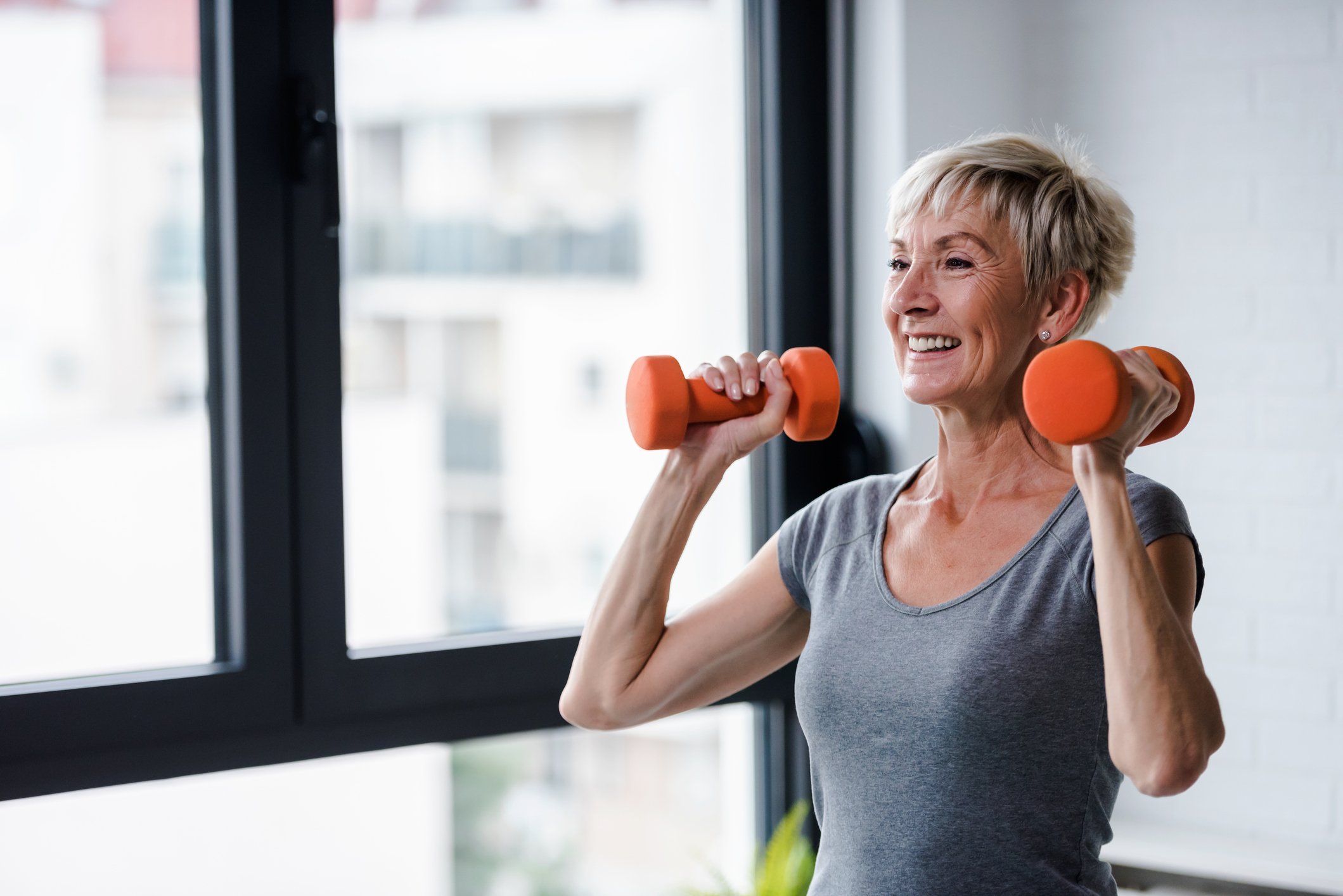 Image showing an example of weight training for women over 60  