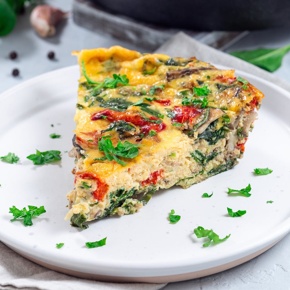 A spinach frittata, one of many heart-healthy recipes that's easy to make at home 